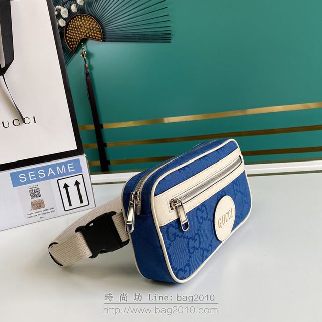 Gucci古馳包包 G家新款腰包 款號:631341 古奇2020款藍色男士腰包  gdj1264